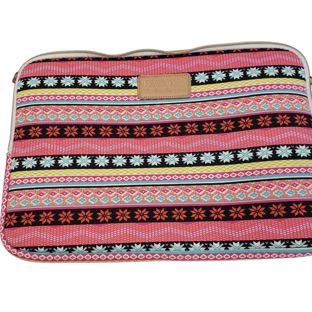 Kayond Multi Colored Bohemian Patterned Water-Resistant Laptop Sleeve